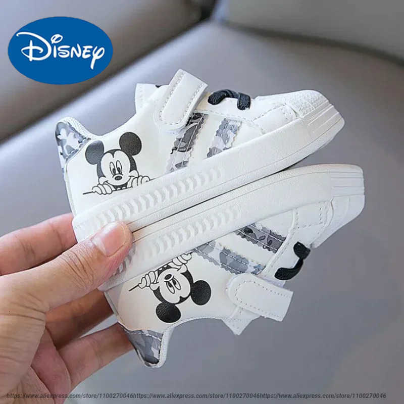 Disney White Casual Shoes For Baby Boy Girl Brand Children Sneaker Mickey Mouse Kids Sports Shoes Toddler Walking Shoes Size 25 H251022