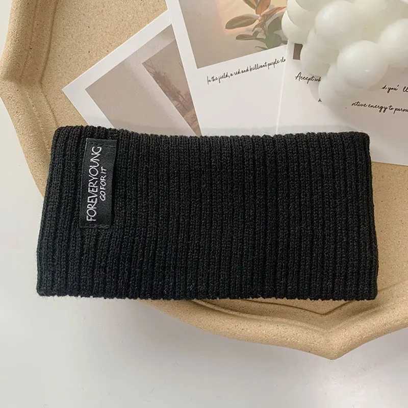 Women Winter Knitted Headband Solid Color Widebrimmed Headbands Street Style Elastic Sports Hair Bands Girls Hair Accessories V251022