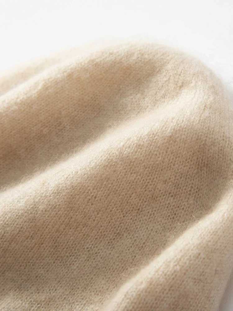 100 Cashmere 2Layers Beanies Solid Knit Caps Unisex Hat Casual Men New Year Special Price Basic Soft Women Warm Hair Bonnet J251022