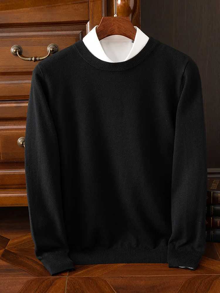 Choice Mens Wool Sweater Autumn Winter New Round Neck Pullover Loose Solid Color Bottoming Shirt Long Sleeve Smart Casual TopsXJ251022