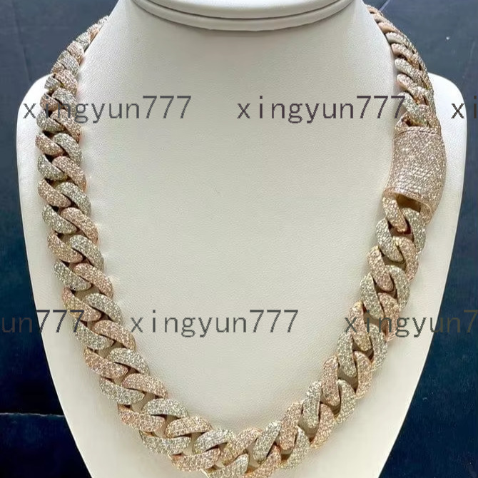 10k14k18k Gold Hip Hop Jewelry Miami Cuban Link Chain Lab Grown Iced Out Hip Hop Cuban Necklaces Available at Best Prices