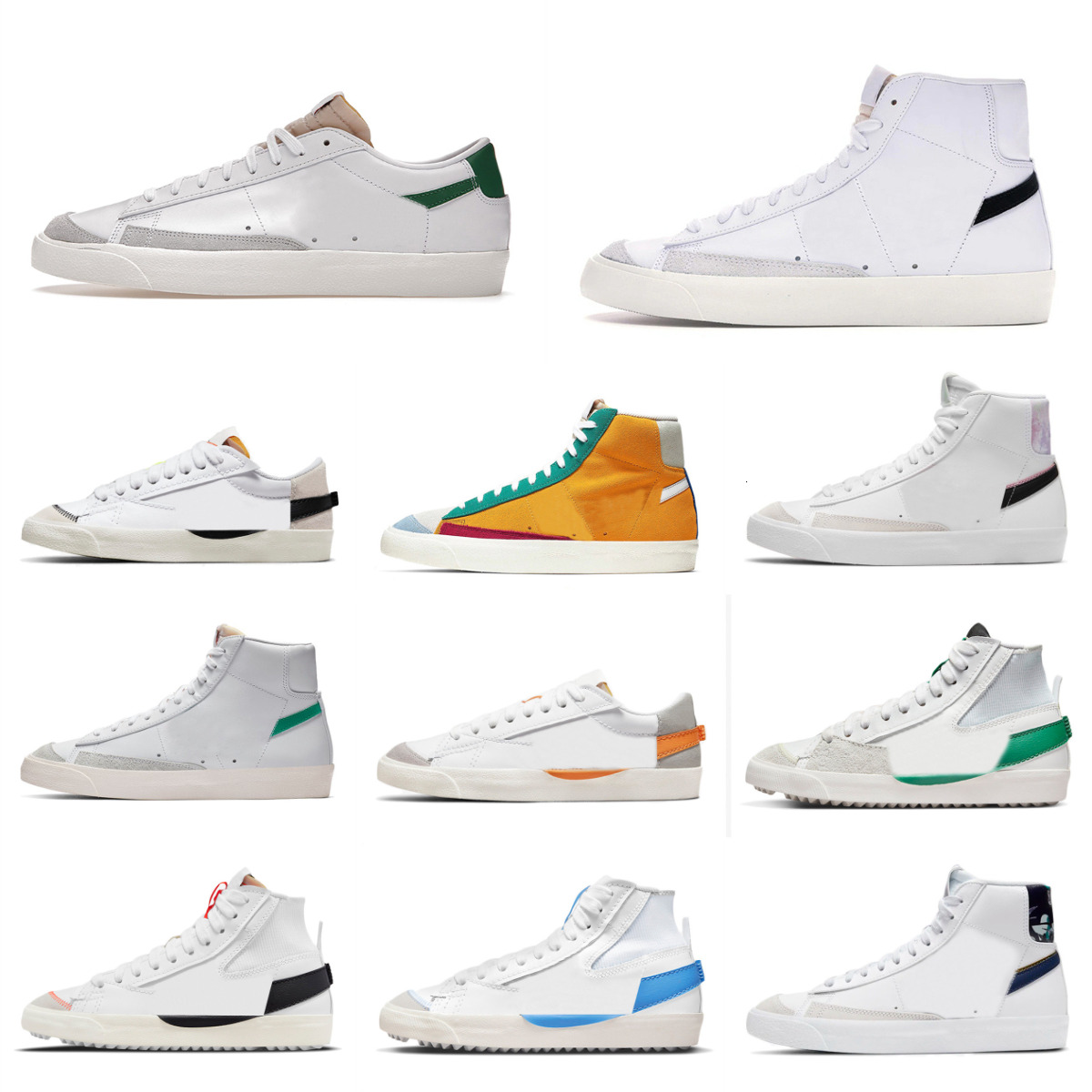 Trainers Blazers Outdoor Casual Shoes Classic Vintage Men Women Jumbo Red Black White Pine Green High Mid Jogging Shoe Summit Arctic Punch Sail Gum Platform Sneakers