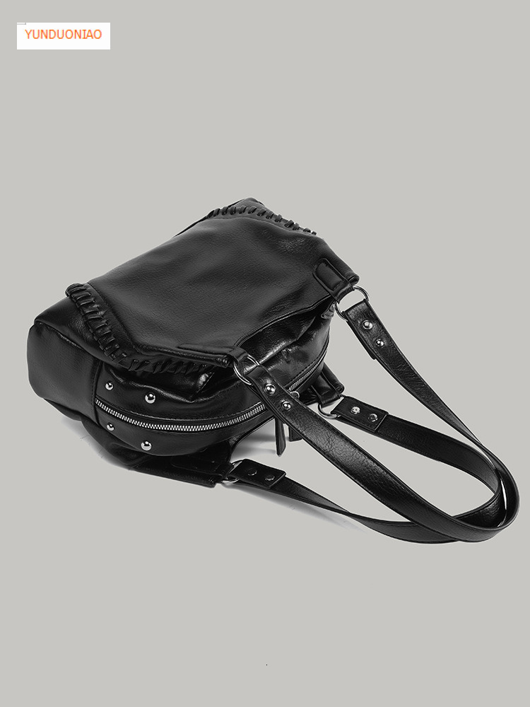 Sweet and Spicy Girl Motorcycle Bag Autumn/Winter New American Y2K Style Handbag Fashion Retro Luxury Style Women's Shoulder Bag Designer Bag