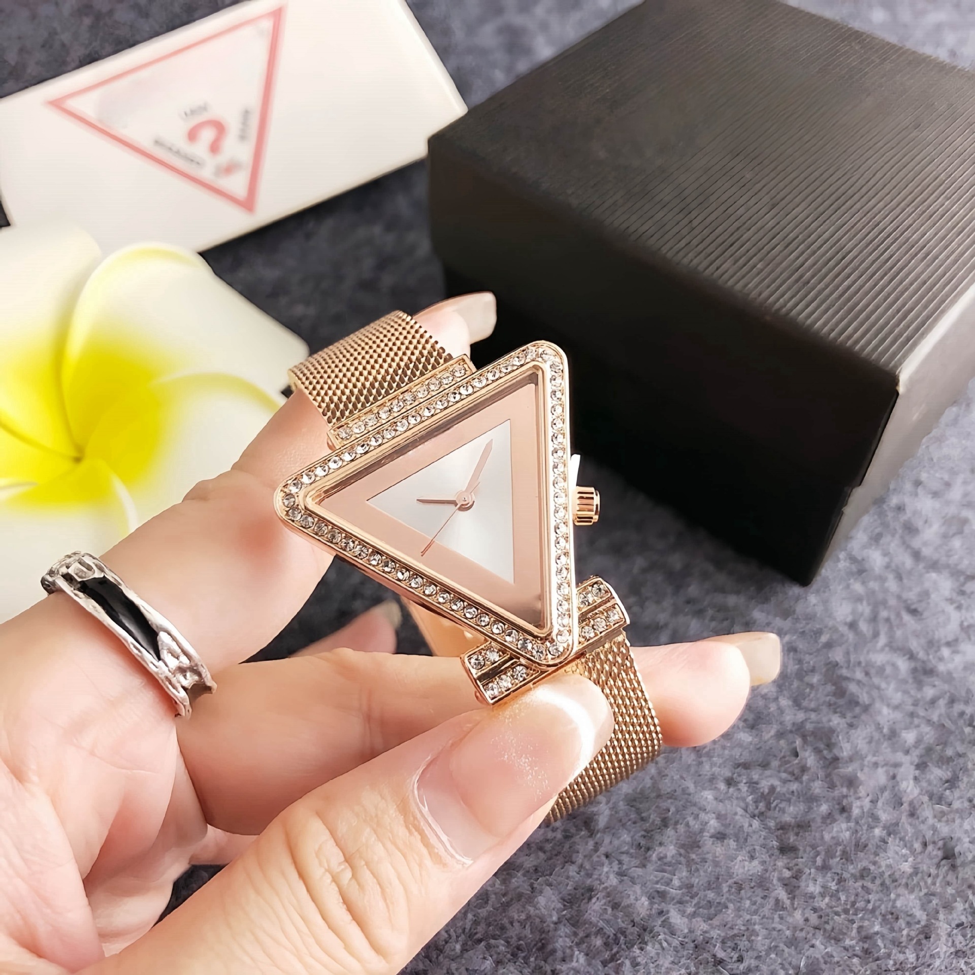 Designer Watch Diamond-shaped High-end Fashion Watch Waterproof High-end Gift For Women Decorative Watch Luxury Watch For Women