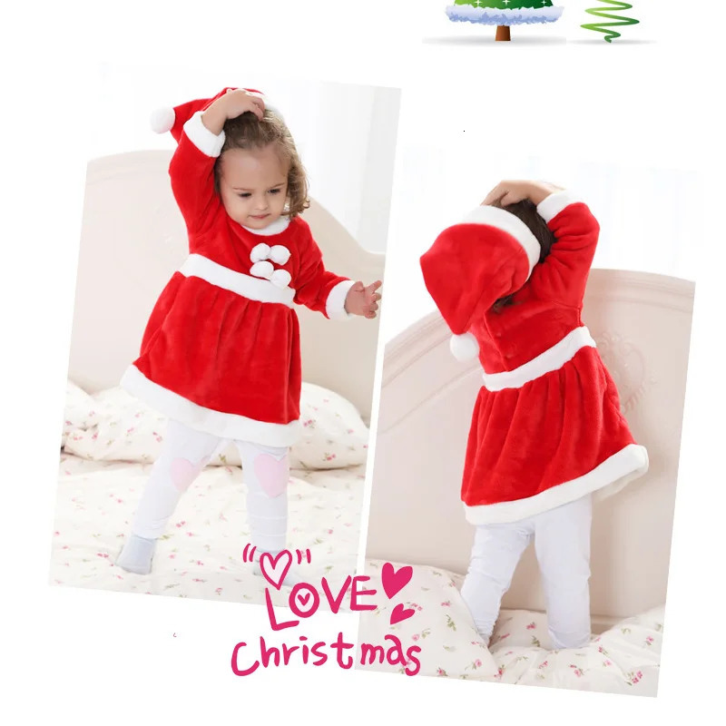 Kids Santa Claus Romper with Hat Toddler Boy Girl Party Baby Year Christmas Costume Jumpsuit Cosplay Xmas Clothing Set 251022