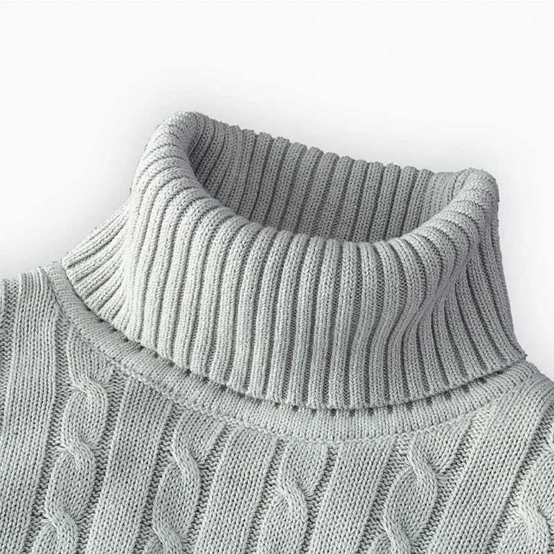 2025 New Mens High Neck Sweater Solid Color Pullover Knitted Warm Casual Turtleneck Sweatwear Woolen Mens Winter Outdoor TopsXJ251022