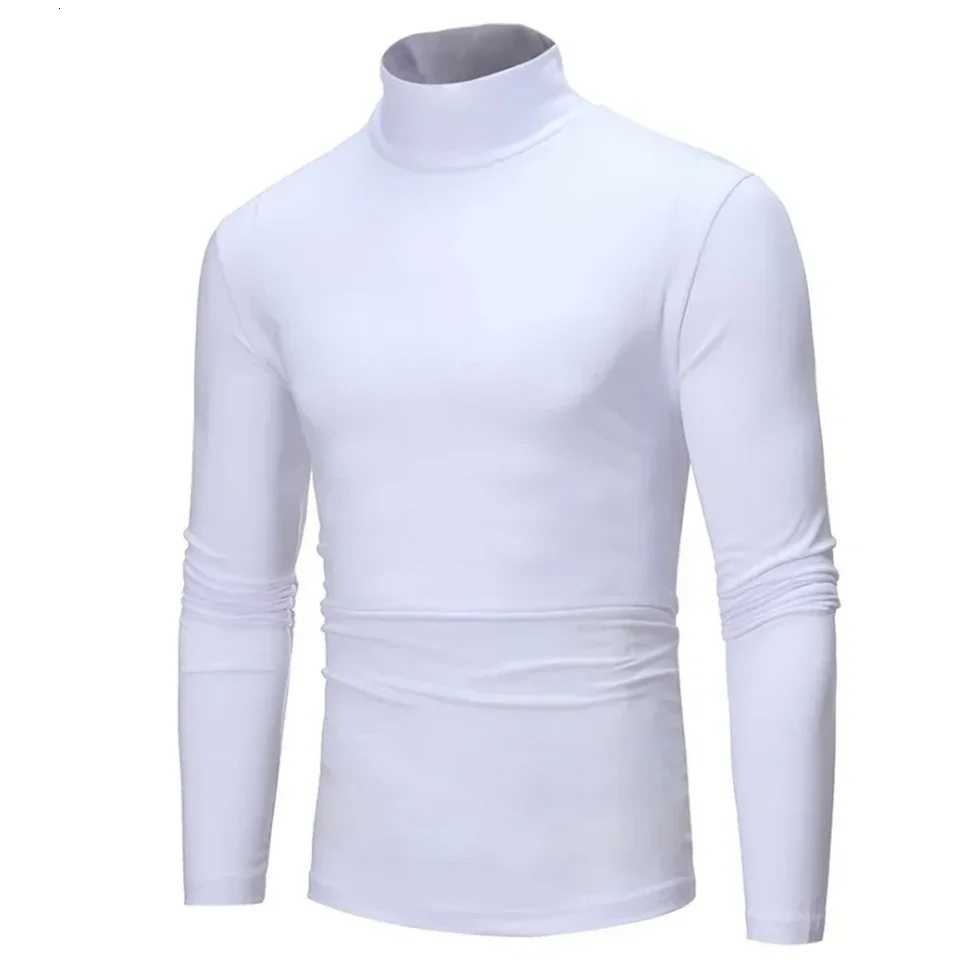 Mens Slim Turtleneck Long Sleeve Tops Pullover Warm Stretch Knitwear Sweater Male Pullovers Stretch Solid Top Winter ClothesXJ251022