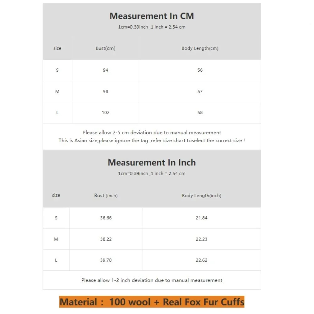 Wool Coat Ladies Winter Natural Fox Fur Cuff Outwear Female Cashmere Woolen Women y Jacket 251021