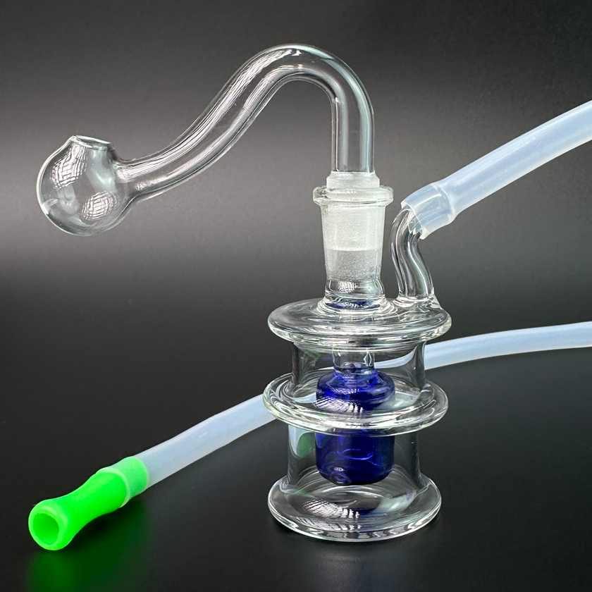 Mini Glass Oil Burner Bong Bubblers Pipes Bowl Hookah Bubbler Water smoking pipe Recycler Dab Oil Rigs Hand Pipe