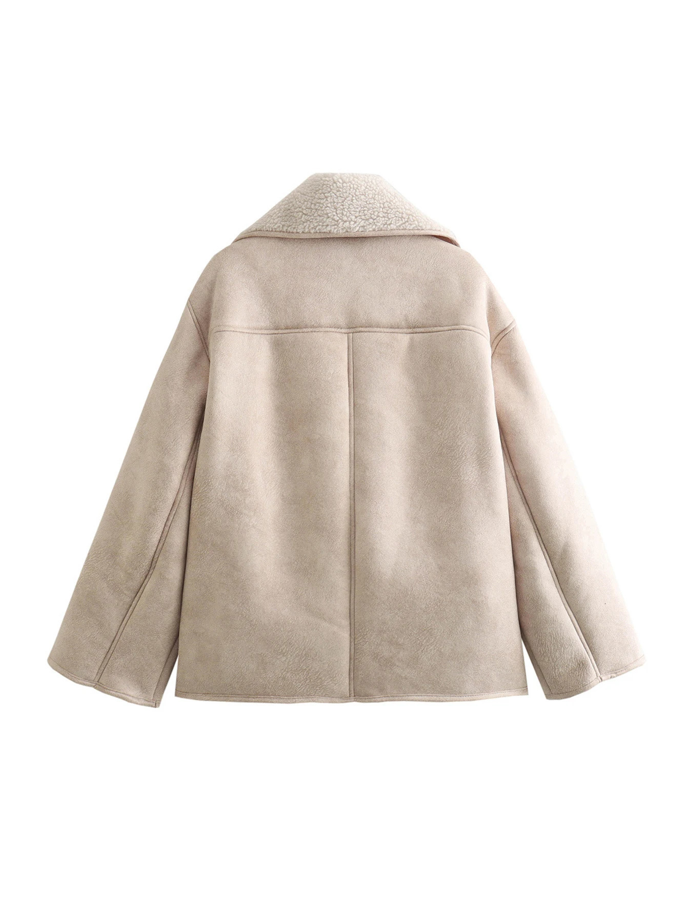 autumn and winter European American collar fur integrated suede velvet warm jacket for women 251017