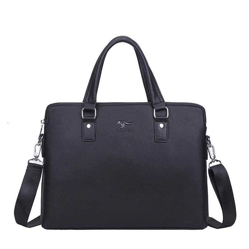 Mens business solid color PU leather large capacity handbag briefcase sac a main laptop bag bolsos para hombre sling bag W251022