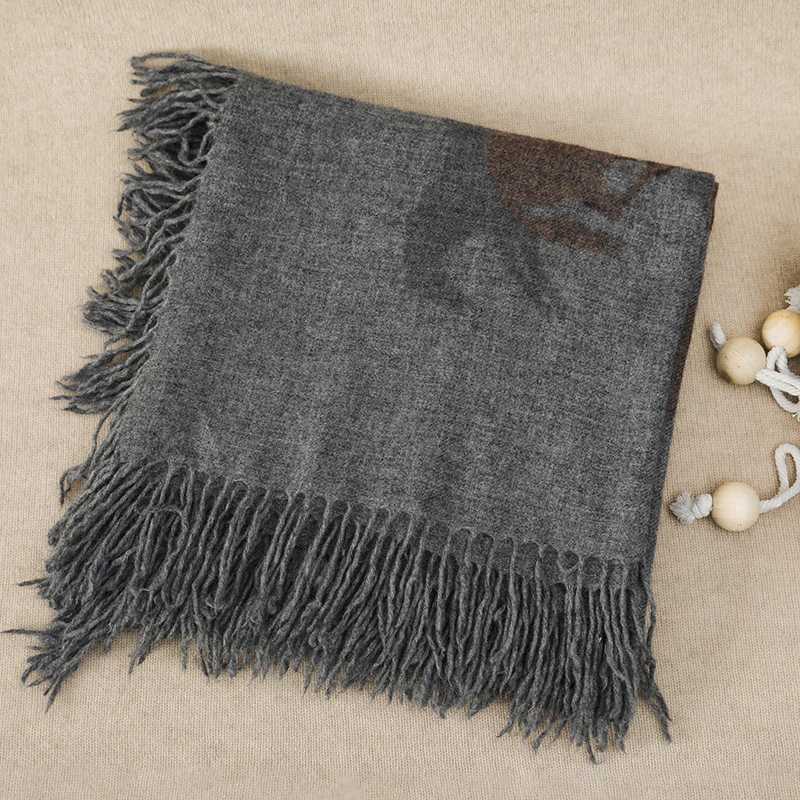 100 pure cashmere shawl womens tassel knitted scarf luxury brands designer highend dualpurpose square winter Accessories J251118