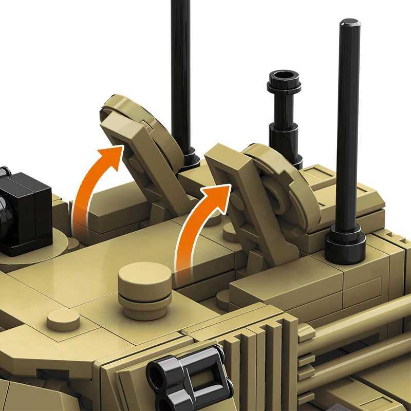 605pcsM1A2 Main Battle Tank Set Childrens educational building block toy Christmas gift Birthday gift J251022