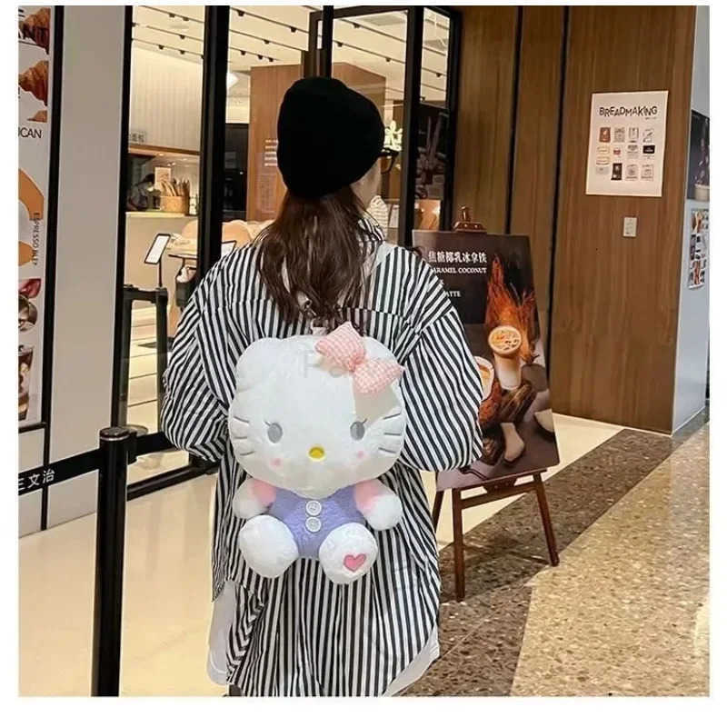 Sanrio Cartoon Hello Kitty Kawaii Anime Bag Plush Backpack Stuffed Animals Dolls Plushie Toys KT Shoulder Backpacks Bags L251022