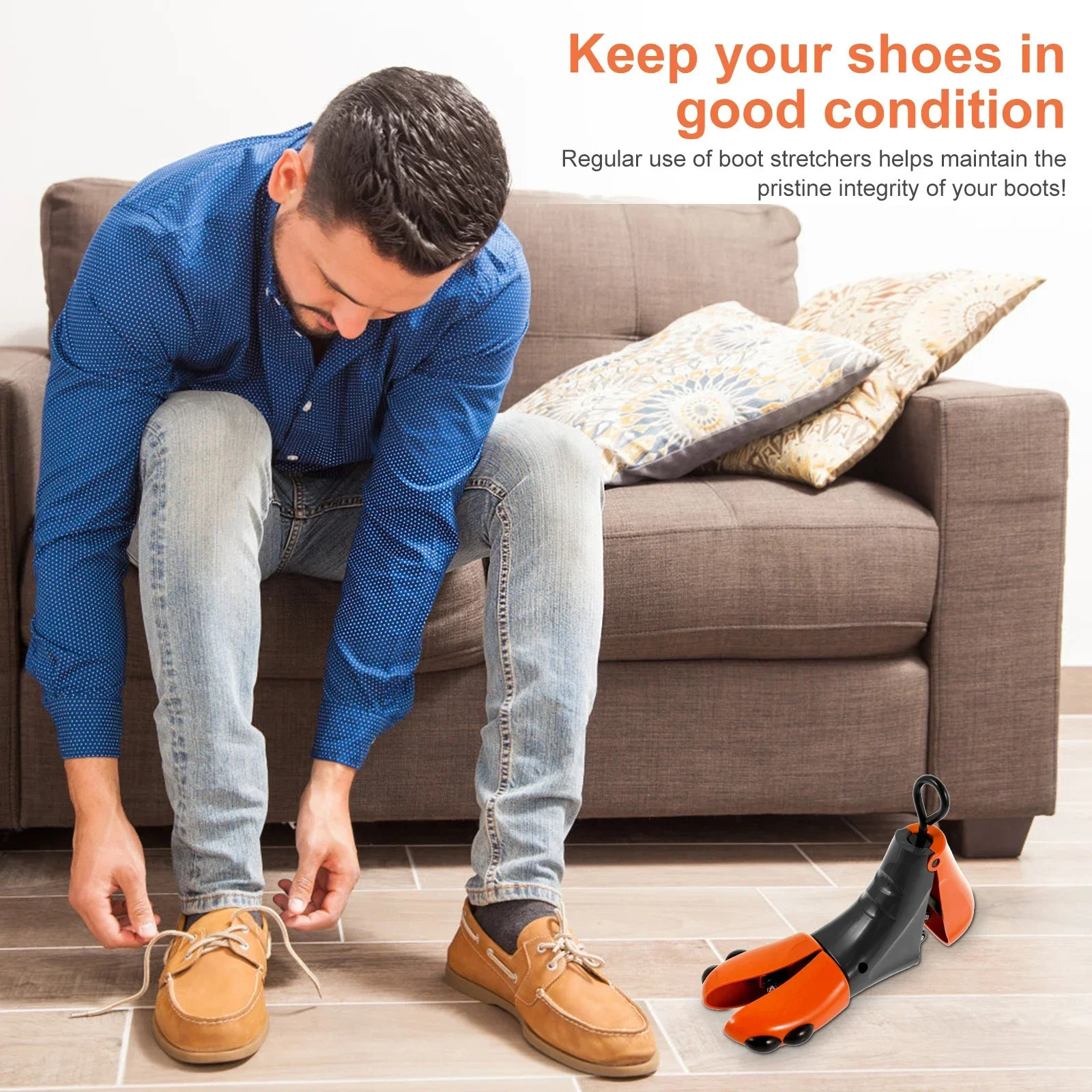 Universal Shoe Stretcher Boot Trees Adjustable Flats High Heel Sneaker Shoe Boot Widener Stretcher With Shoe Horn for Men Women251021