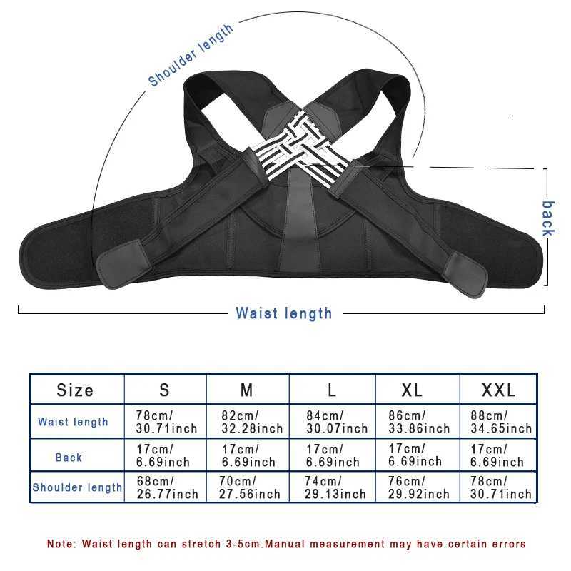 Back Brace Posture Corrector for Women and Men Shoulder Straightener Adjustable Full Back Support Upper and Lower D251022