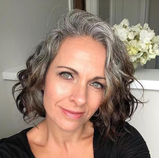 Integelince Short Bob Salt And Peppe Glueless 13x1 T side part Frontal hd Lace Wig Natural Wave Gray Brazilian Human Hair Lace Wig