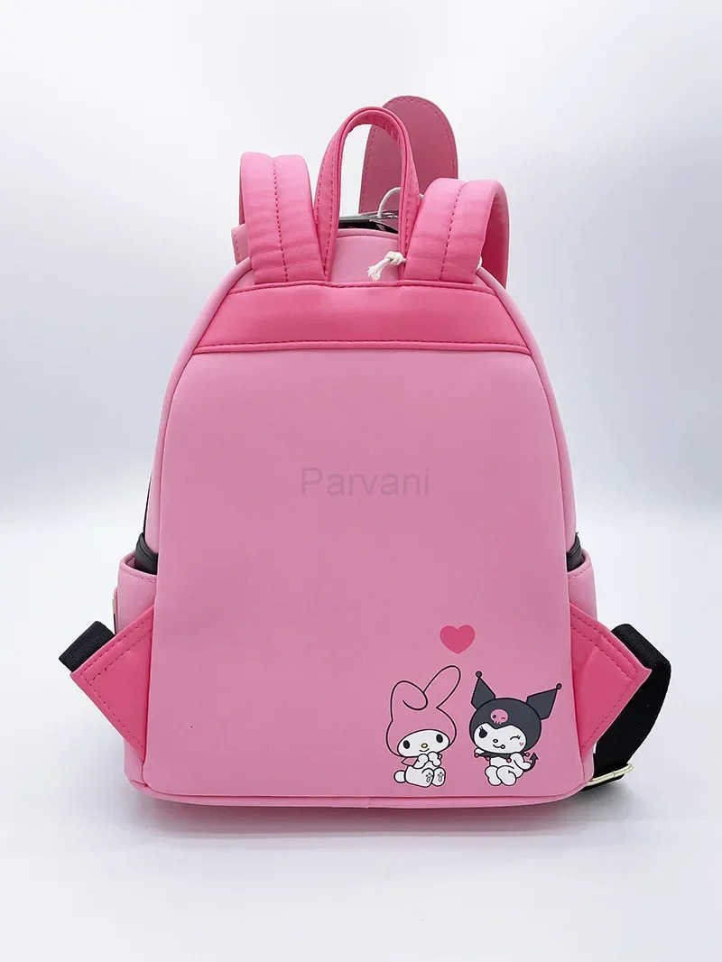 Sanrio Hello Kitty Cute Melody Kuromi Childrens PU Backpack Fashion Girls Handbag Children Cute PU Travel Storage Bag L251022