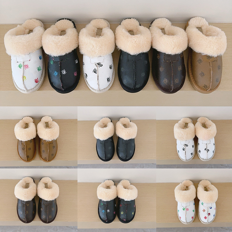 Designer Coquette Slippers Leopard Womens Fur Slides Flat Mules Genuine Leather Tasman Tazz Men Winter Shoes House Scuffs Classic Ultra Mini Boot EU35-45