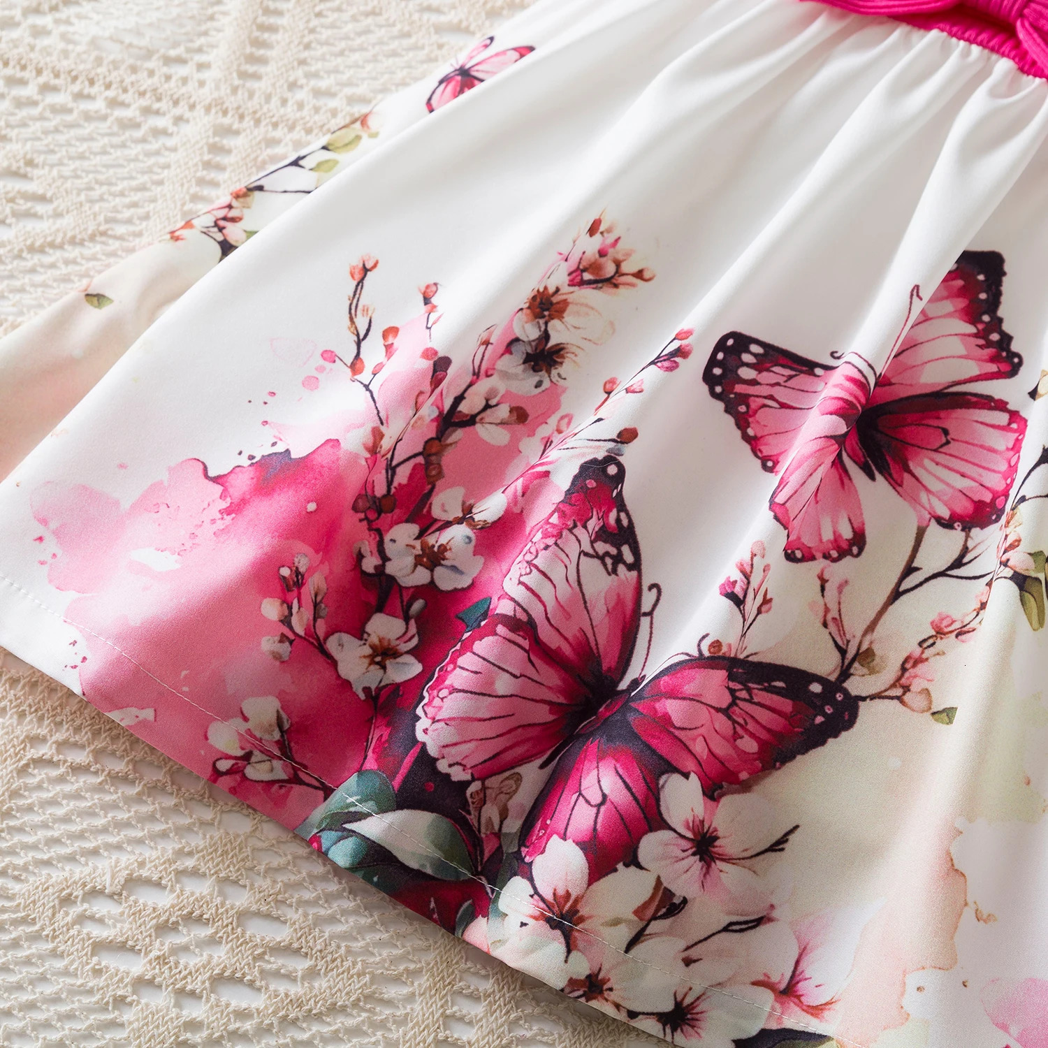 Flower Girls Dresses for Kids Cute Butterfly Birthday Caucal Wear Sleeveless Wedding Party Bow Princess Dresses for 38Yrs i251021