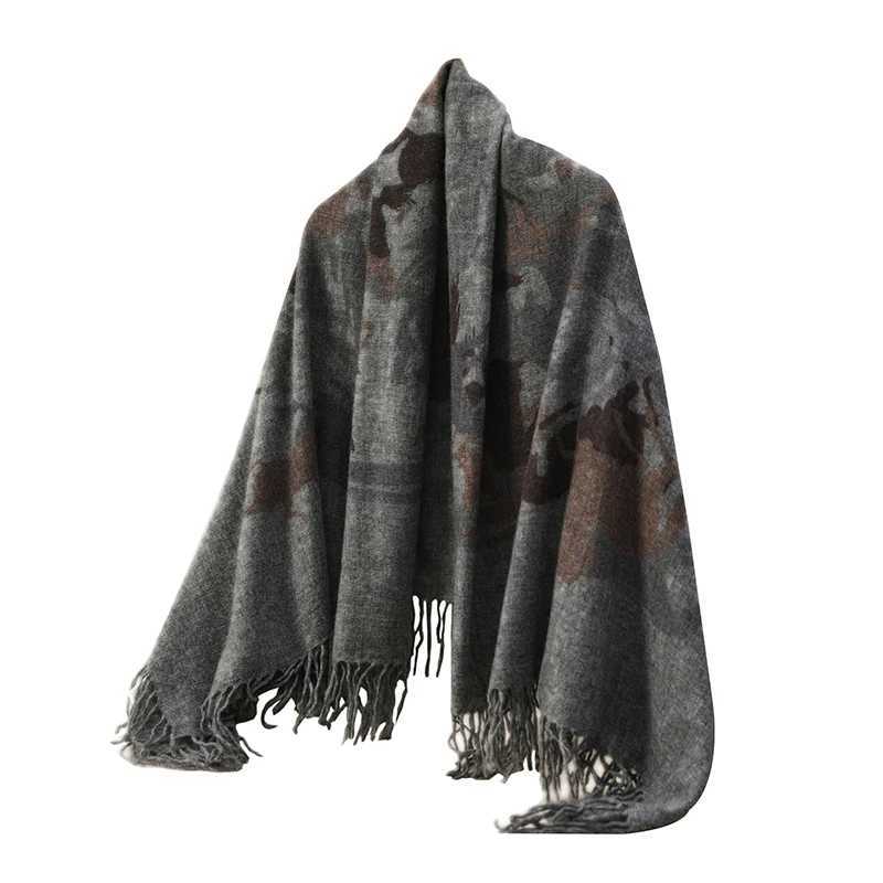 100 pure cashmere shawl womens tassel knitted scarf luxury brands designer highend dualpurpose square winter Accessories J251118