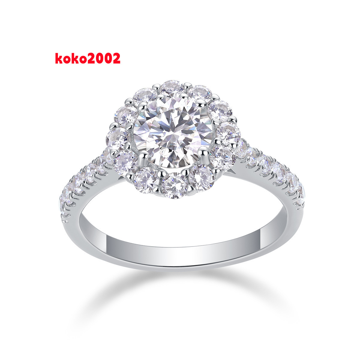 Hip Hop Silver Engagement Ring Set with Moissanite Durable and Stylish Jewelry