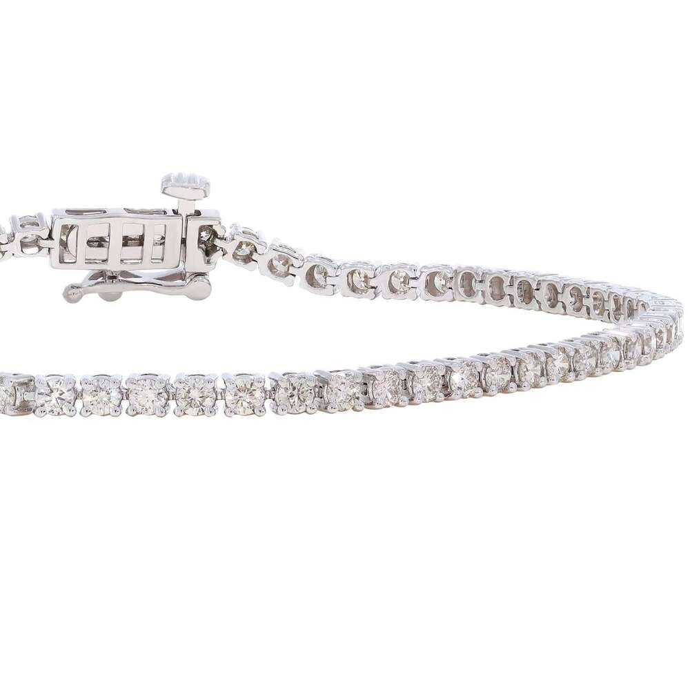 Affordable Charm 1.00Ct Round Diopside Tennis Bracelet Sterling Sier