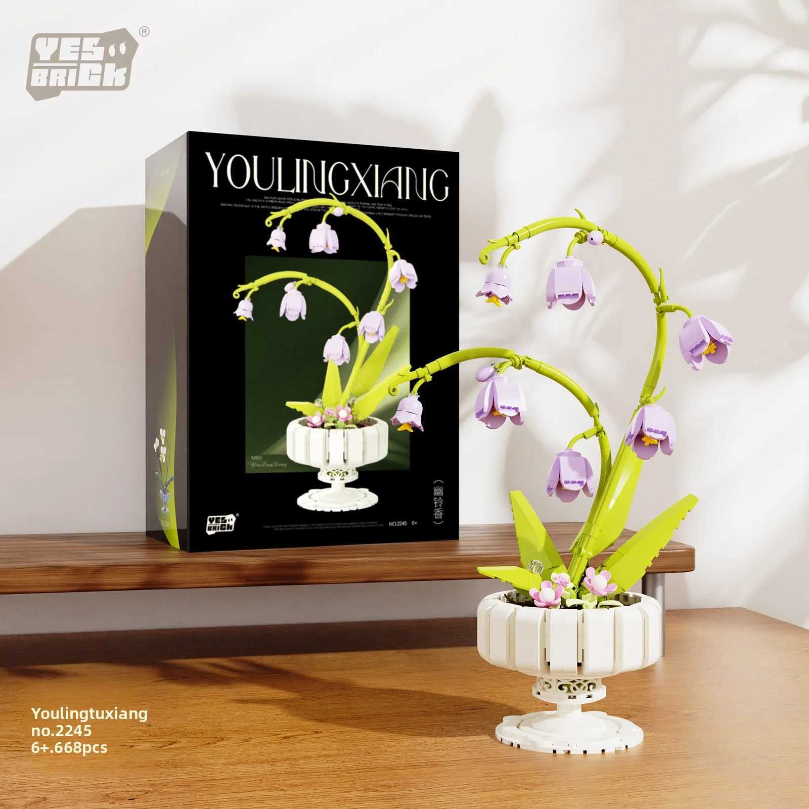 Simulation home orchid series building blocks encounter the elegant charm of orchids in building blocks a childrens education J251022