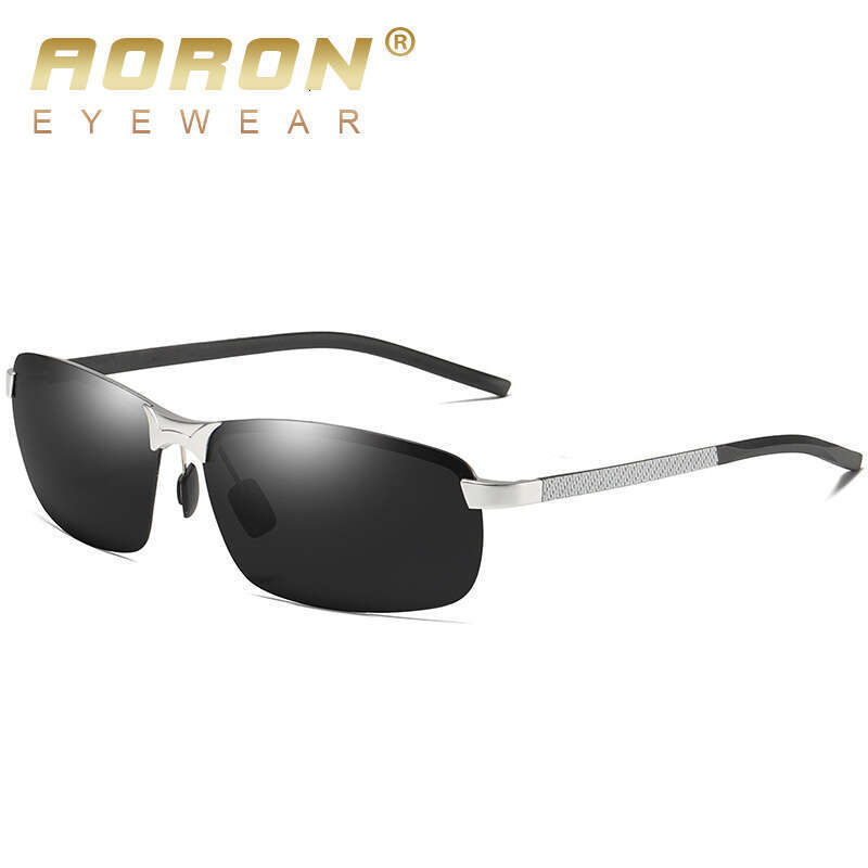 AORON New Half Frame Aluminum Magnesium Polarized Carbon Fiber Sunglasses Sports Cycling Glasses 8037