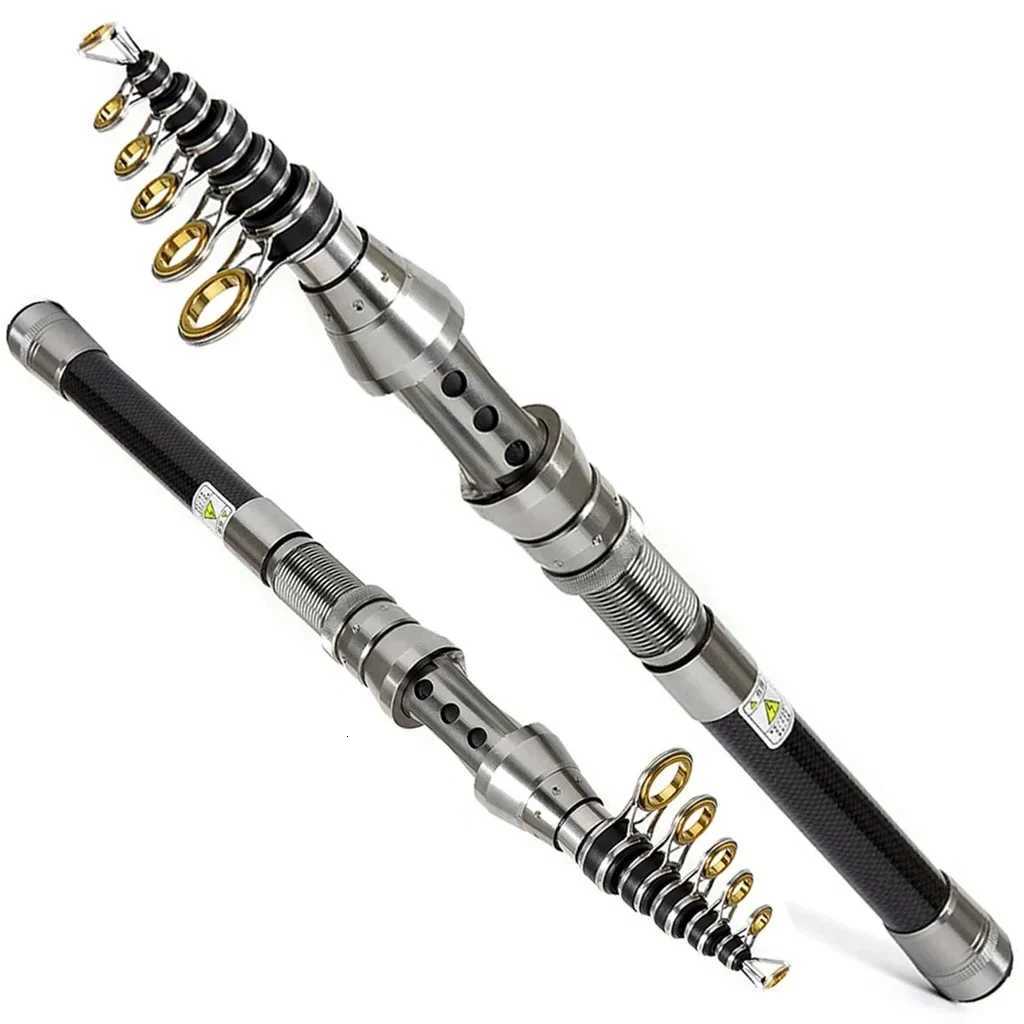 Carbon Telescopic Pole 15m 18m 21m 24m Multifunction Fishing Rod Portable Travel Spinning Fishing Rods for Fish Tackle PescaW251022