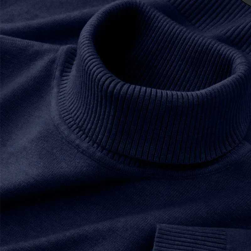 2025 New Mens Knitted Sweaters Solid Color Turtleneck Breathable Pullovers Warm Outdoor Basic Streetwear autumn Business TopsXJ251022