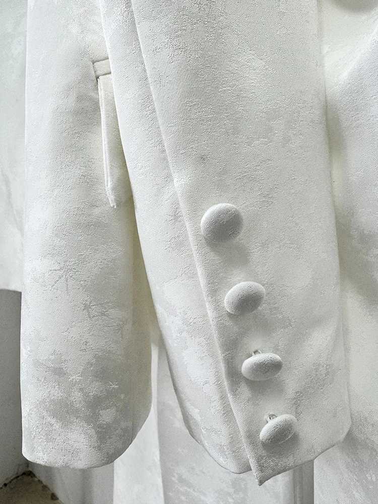 HIGH STREET Newest 2025 Designer Suit Set Womens Slim Fitting Jacquard Blazer Jacket Flare Pants SuitT251022