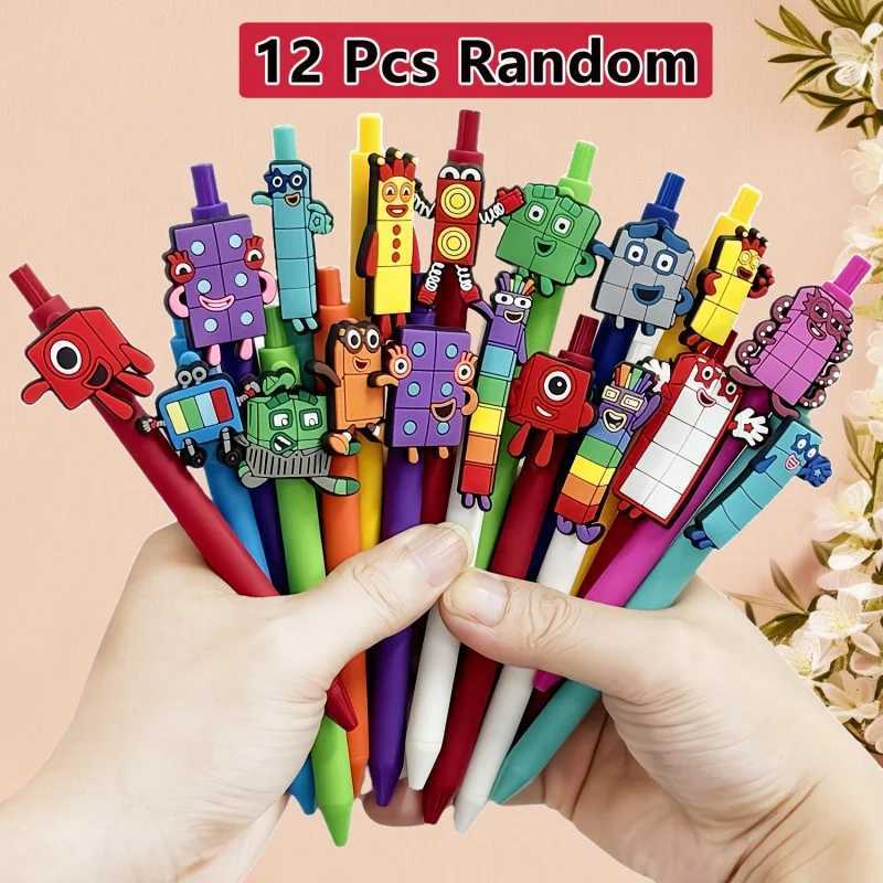 61218 Building BlockShaped Pen Cute Number Building Block Ballpoint Pen Black Ink Fun writing tool with playful design J251022