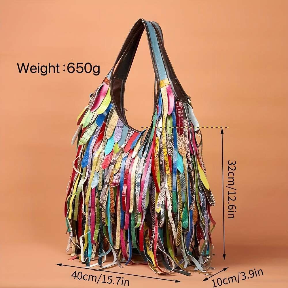2025 Leather Colorful New Design, Single Shoulder Large Capacity Hobo Bag, Women's Messenger Bag