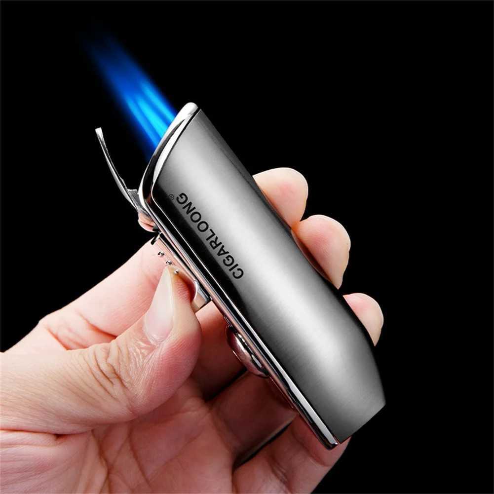 Unique Design Cigars Torch Lighter for Men Windproof Adjustables Butane Lighter for Candle Dad Present C251022