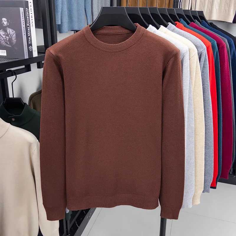 2025 New Mens Casual Sweater Round Neck Long SLeeve Knitted Sweater Pattern Fashion Versatile TopXJ251022