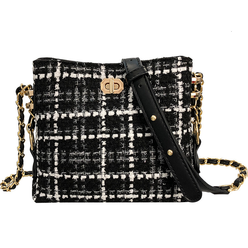 Luxury Brand Designer Bag 2021 New Trendy Bag, Autumn Winter New Woolen Women's Bag, Fashion Chain Ins Crossbody Bucket Bag