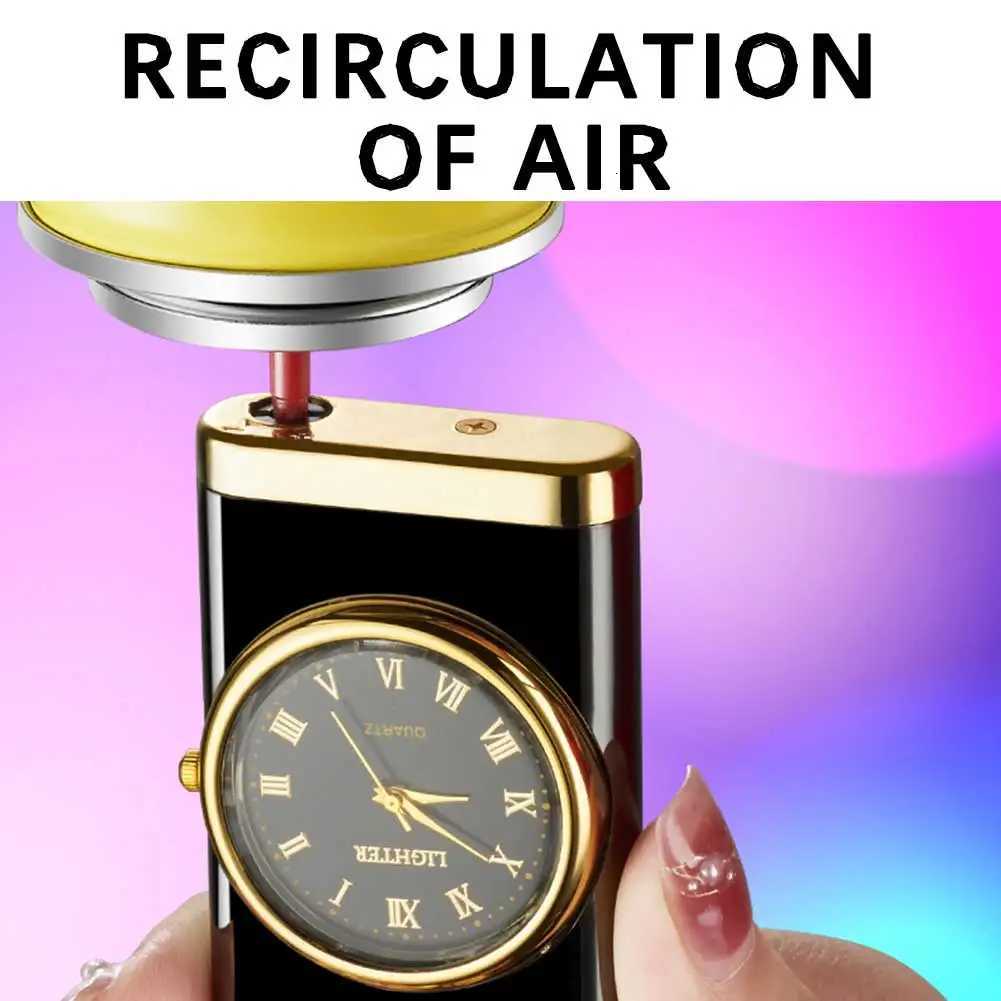 Windproof Gas Lighter Wrist Watch Cigar Lighter Outdoors Jet Double Tube Lighters Gadgets for Men Cigarette Accessories Fires C251022