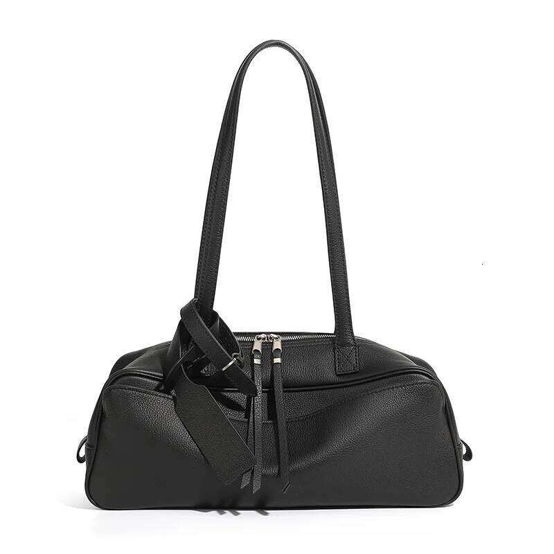 Girl Elegant Armpit Bag First Layer Cowhide Woman Satchel Shoulder Handbag Fashion Underarm Purses Large Capacity Messenger Tote Suotong1022