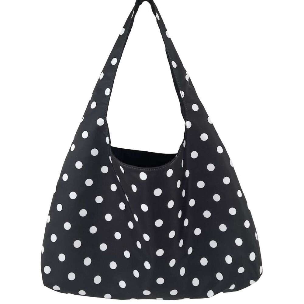 Commuting Women, Large Capacity New Trendy Round Polka Dot Underarm Shoulder Handheld Tote Bag For Women B5