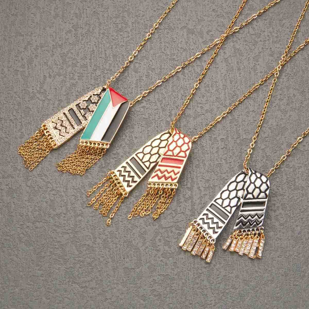 HNSP Palestine Scarf Necklace Pendant For Women Jewelry palestinian Accessories U251022