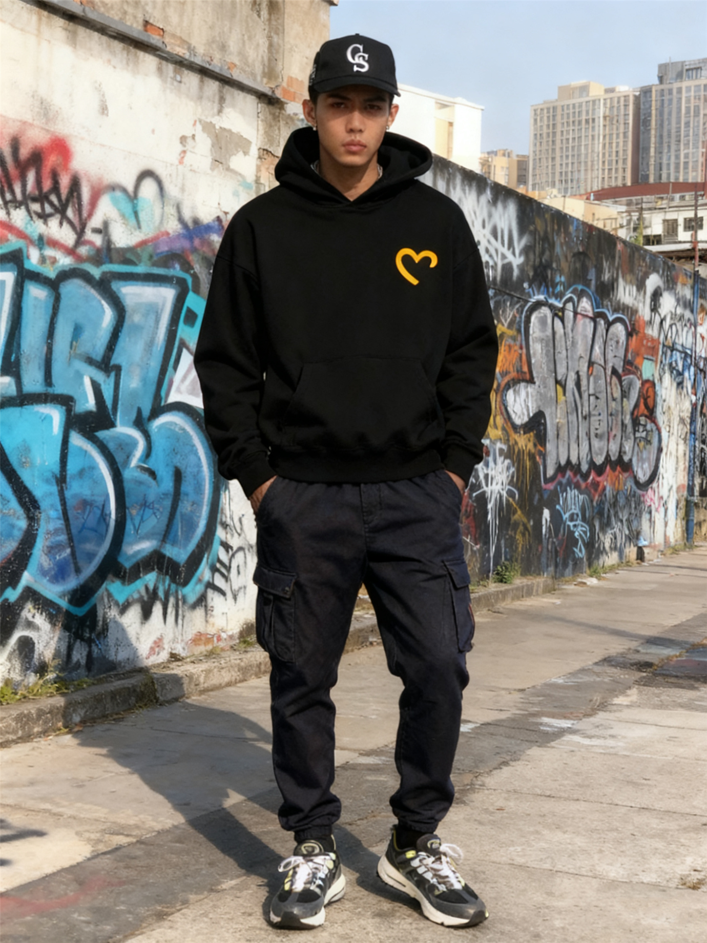 Drew House Smiley Face Heart Print Hoodies