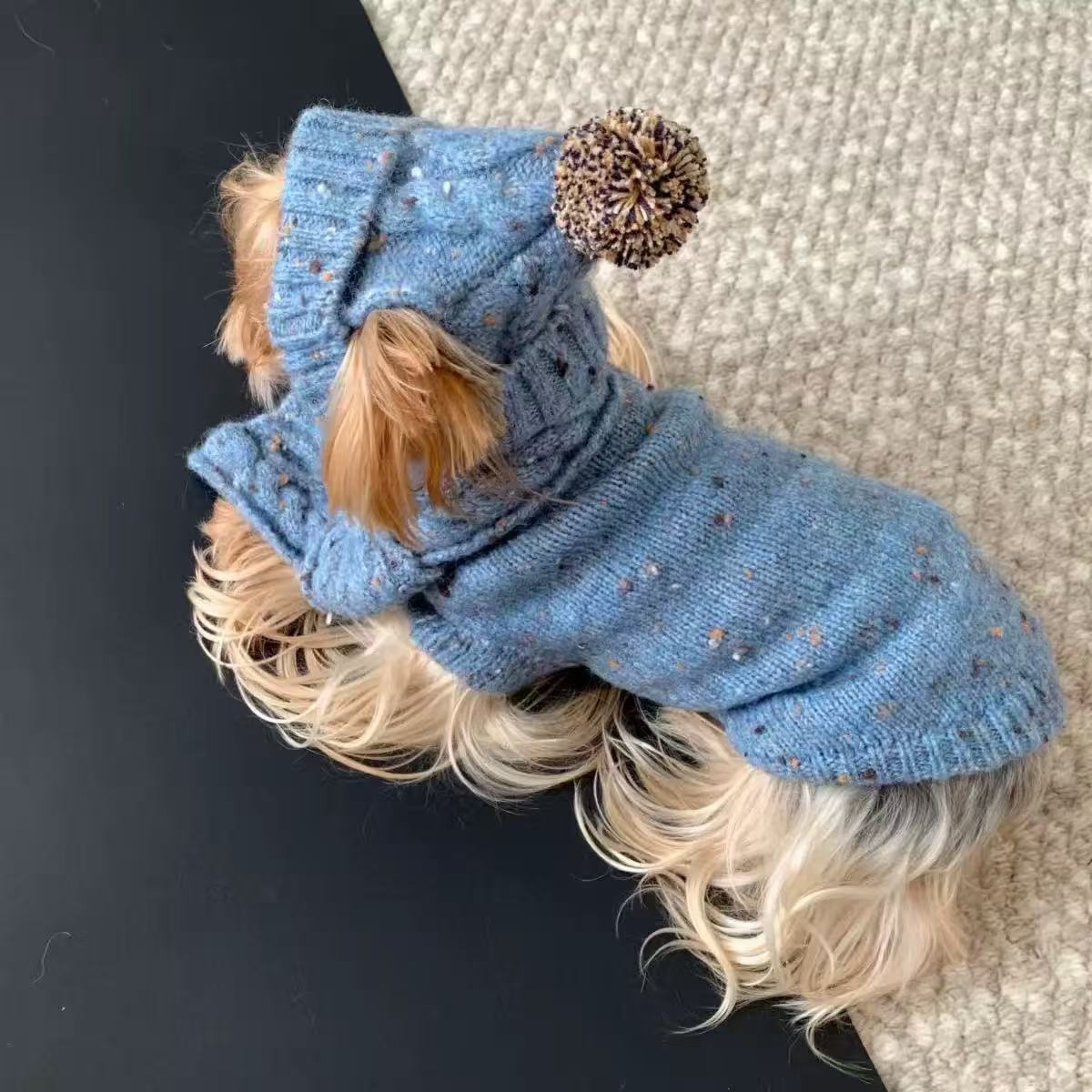 T1783 Pet Clothes Autumn and Winter Sweater Set Small Dog Bichon Pomeranian Yorkshire Terrier Cat Dog Warm Two-legged