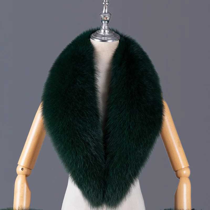 Natural Fur Collar Real Fur Scarf for Women Winter Neck Warmer Luxury Large Fluffy ShAWl Thick Warm Soft Real Fur AccESSory J251129