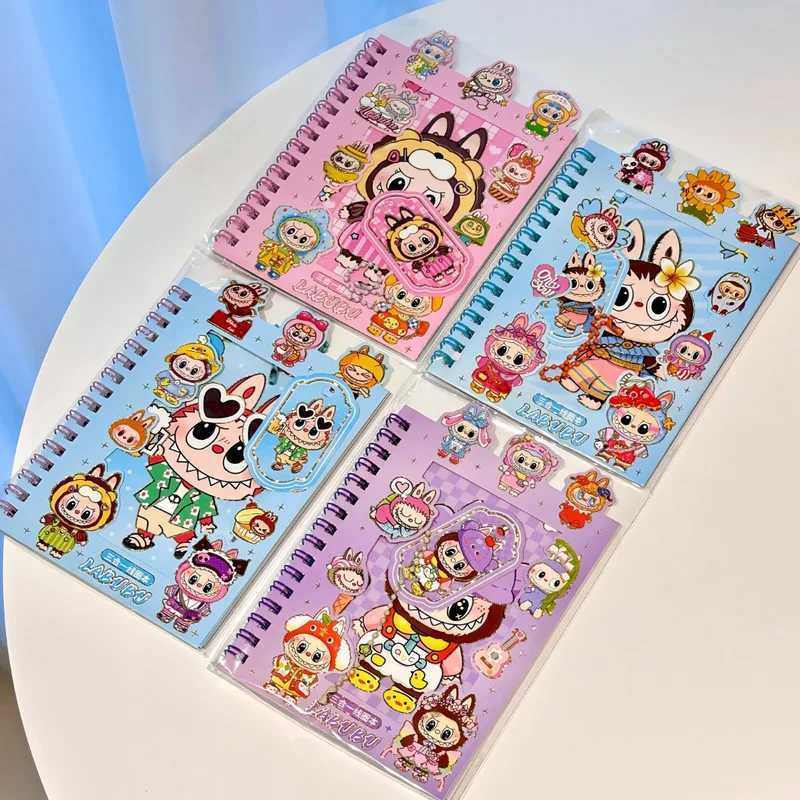 24pcs 1box Cartoon Cute Labu Booklet Coil Book Sticker Combination Book 27 Material Books ChildrenS Diy Booklet Material Gift J251022