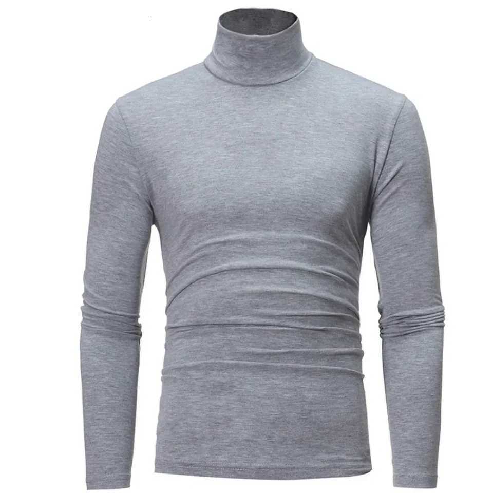 Mens Slim Turtleneck Long Sleeve Tops Pullover Warm Stretch Knitwear Sweater Male Pullovers Stretch Solid Top Winter ClothesXJ251022