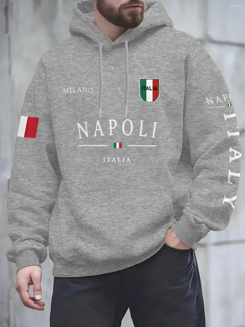 Men's Hoodies The Hoodie With NAPOLI Letter-printed Casual Adult Long-sleeved Sweatshirt And Pullovers In Autumn Of 2025