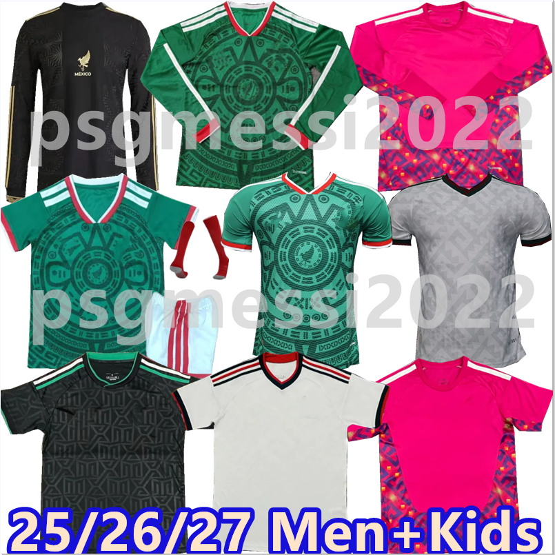 Mexico National Team Soccer Jerseys 25 26 27 Copa America Special Edition Soccer Jerseys RAUL CHICHA RAUL ORBELIN S.GIMENEZ Uniforms Me 26 27n kids kit Football Shirt