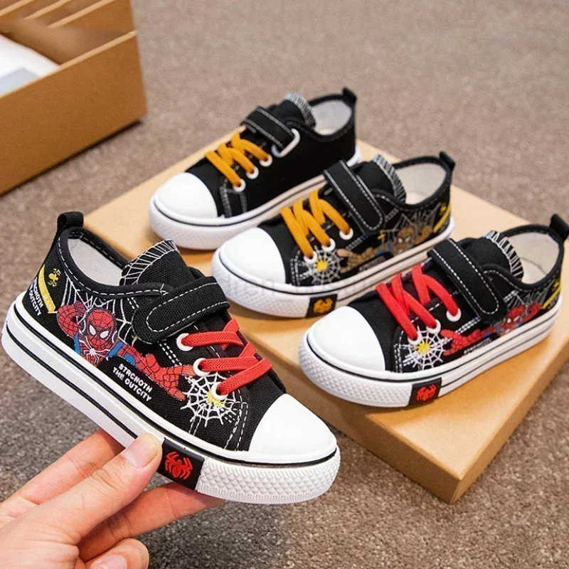 Disney Spiderman Children Canvas Shoes Girls Running Sneakers Spring Fashion Teenager Kid H251022