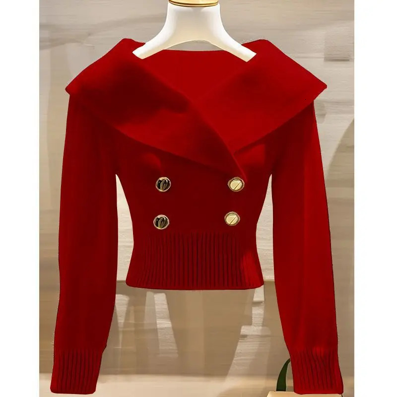 Sweater Womens Fashion Autumn LongSleeved Temperament Casual Knitwear Female Pullovers Sweater 251020